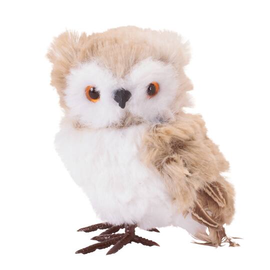Melrose 4" Faux Fur Owls Shelf Sitter Set